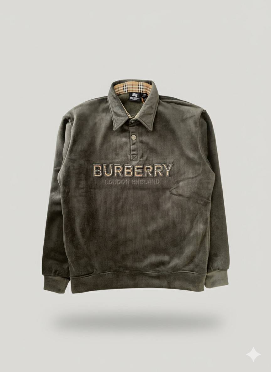 Men's Burberry Collar Sweatshirt