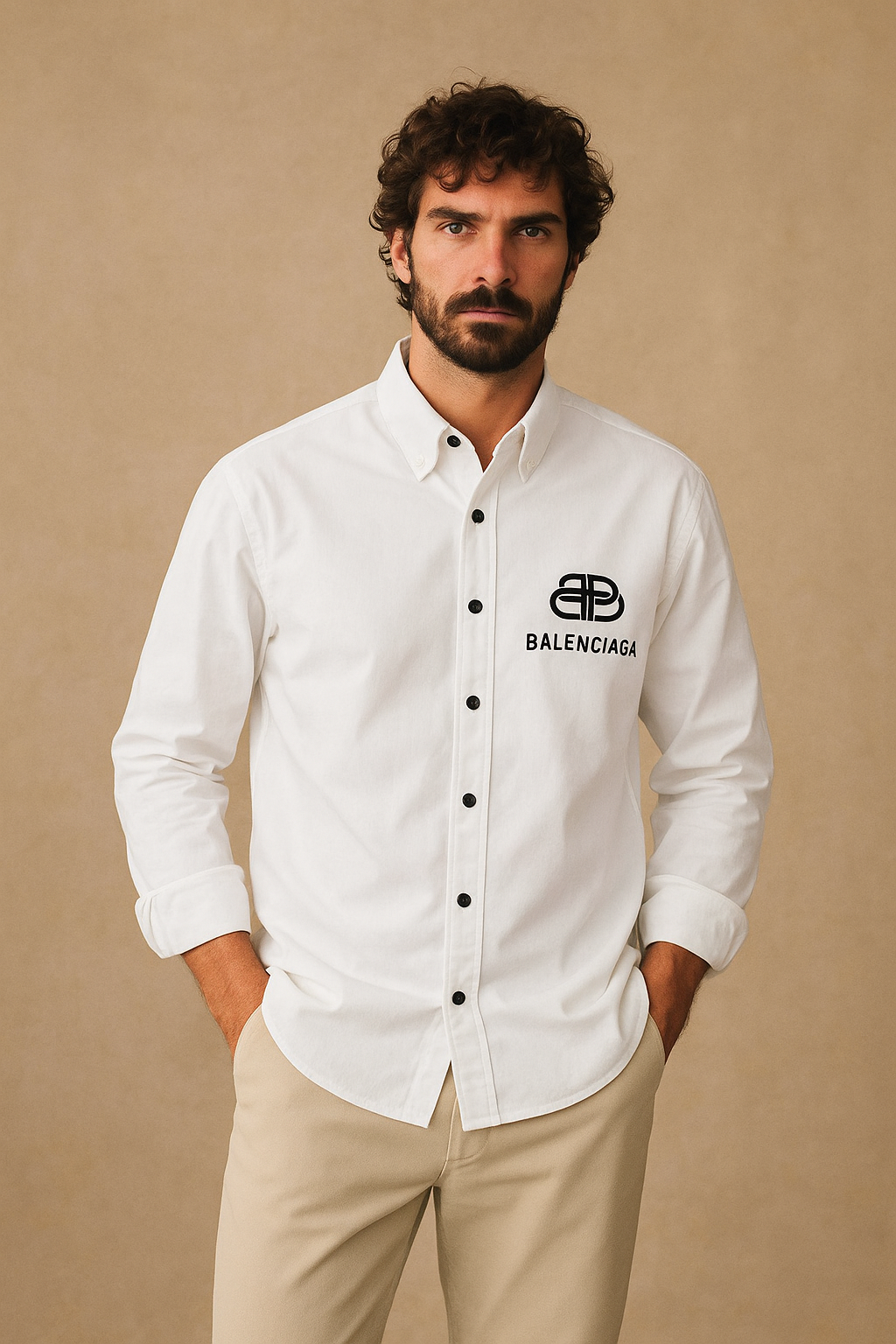 Men's White Premium Branded shirt