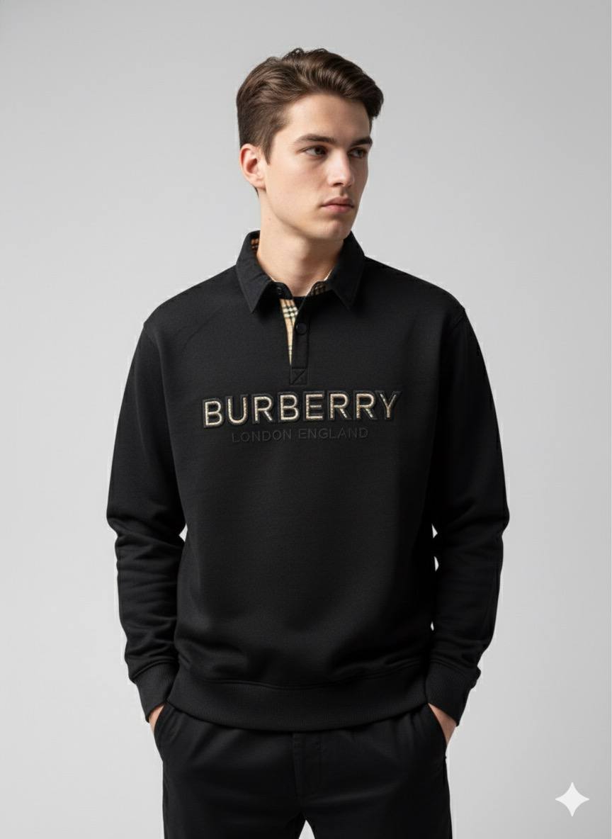 Men's Burberry Collar Sweatshirt