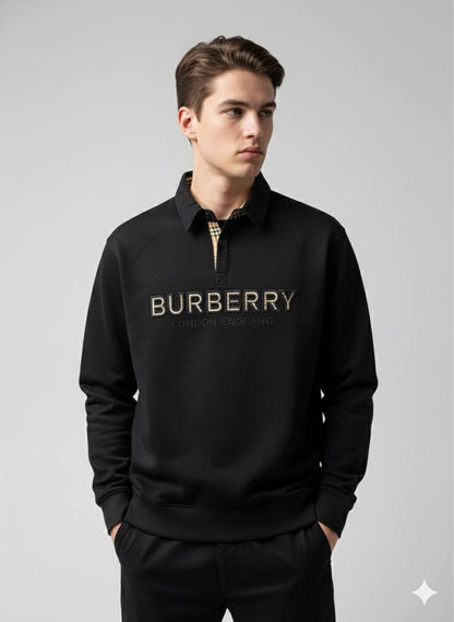 Men's Burberry Collar Sweatshirt