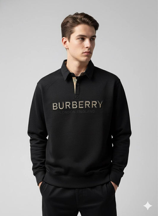 Men's Burberry Collar Sweatshirt
