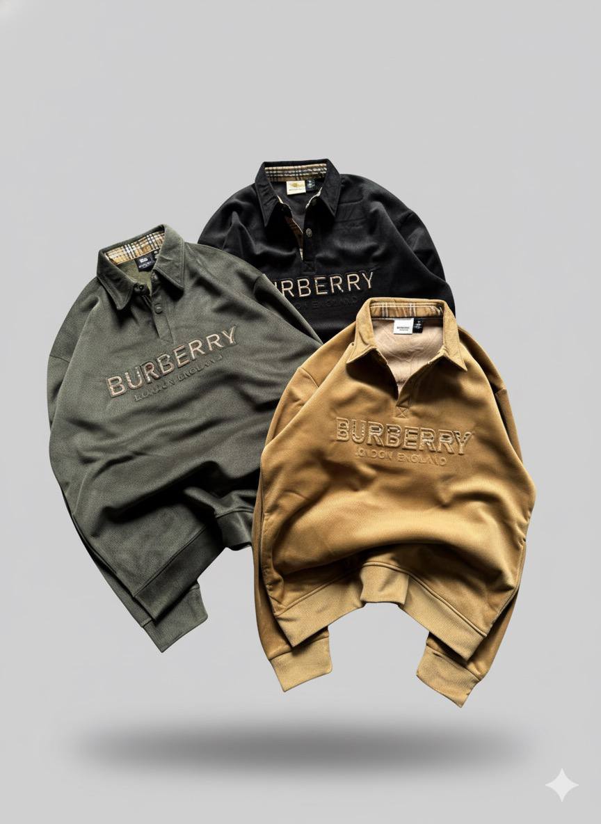 Men's Burberry Collar Sweatshirt