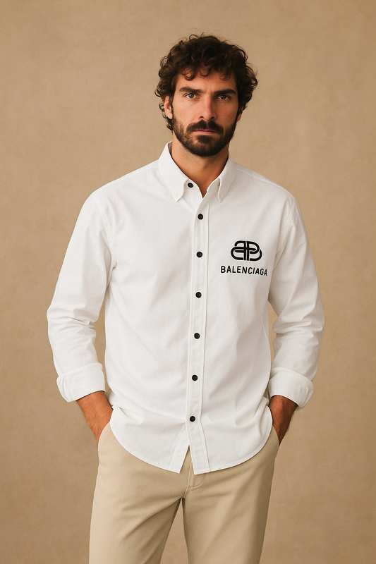 Men's White Premium Branded shirt