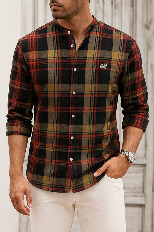 Men’s Premium Plaid Collar Shirt